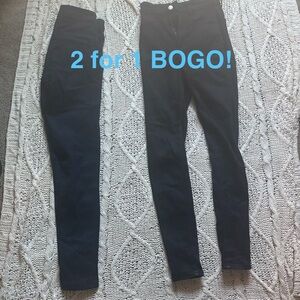 Bogo bundle deal! Navy & black skinny high waisted jeggings jeans tumblr grunge
